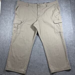Red Head Brand Co Cargo Pants Mens 52x30 Khaki Cotton Spandex Relaxed Fit